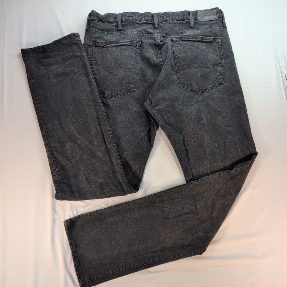 Polo Ralph Lauren Mens Jeans 38x36 Hampton Relaxed Straight Black Gray - Picture 6 of 9